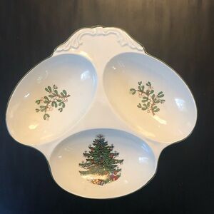 Cuthbertson Original Christmas Tree Relish Dish Vintage Made In England